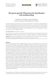 Maybe you would like to learn more about one of these? Pdf Oomycete Specific Its Primers For Identification And Metabarcoding
