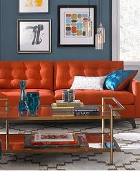 Karlie Fabric Sofa Living Room Furniture Collection Living Room Furniture Collections Living Room Orange Modern Sofa Living Room