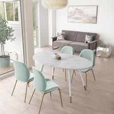 With smooth lines and a slightly rounded edge, not only does this dining table look smooth and welcoming, it allows you to eat in peace. Cosmoliving Amari Faux Marble Dining Table Walmart Com Walmart Com