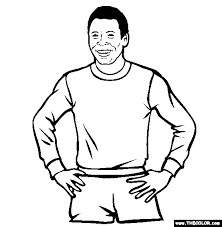 Colour soccer shirt colouring page. Pele Coloring Page Free Pele Online Coloring