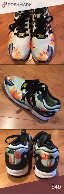 Adidas Bird Of Paradise Torsion Zx Flux Sneakers Near Perfect Condition Adidas Shoes Athletic Shoes Zx Flux Adidas Adidas Women