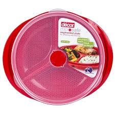 Decor Microsafe Segmented Plate Red Fruit Storage Food Storage Containers Kitchen Food Storage