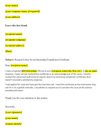 Request Letter For Completion Certificate Template And Samples