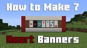Includes steps for survival, give command for creative. Minecraft How To Make 7 Heart Banners Works For 1 13 And Below Youtube