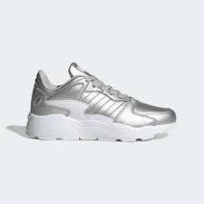 Adidas Black And Silver Women S Shoes Adidas Crazychaos Shoes Silver Adidas Us Adidas Shoes Women Running Sneakers Women Silver Shoes