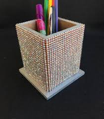 Wood Pen Holder Table Dekor Pencil Case Bright Pen Etsy In 2020 Wood Pen Holder Wood Pens Wood