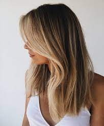 Straight Medium Length Haircuts Straight Hairstyles Medium Length Hairstyles New Hairstyles In 2019 Balayage Hair Ombre Hair Blonde Hair Styles