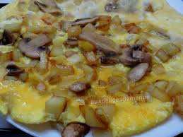 Omelette Aux Pommes De Terre Et Champignons Auxdelicesdemanue Omelette Pomme De Terre Recettes De Cuisine Pomme De Terre