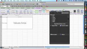 excel 2011 for mac pivot tables step 1