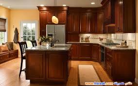 مطابخ سيرفس باللون البني أجدد وأجمل مطابخ سيرفس بنية اللون للمساحات الصغيرة