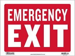 When making a selection below to narrow your results down, each selection made will reload the page to display the desired results. Amazon Com Bazic Emergency Exit Sign 12 X16 Vinyl Plastic Signs Waterproof Indoor Signage For Store Office Restaurants Bars Retail Salon Shop 1 Pack Office Products