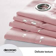 How to use curtains as room dividers. Amazon Com Deconovo Silver Dots Printed Thermal Insulated Blackout Curtains Grommet Top W In 2021 Pink Blackout Curtains Insulated Blackout Curtains Blackout Curtains