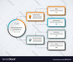 infographic flow chart with 4 options