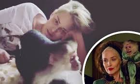 The ratched star received many compliments from her social media followers. Sharon Stone 62 Shares A Video Where She First Meets Her Ratched Co Star Pablo The Monkey Daily Mail Online