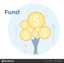 Fundraising Vector Flat Illustration Money Tree Income