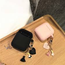 High Quality Cute Silicone Case For Apple Airpods 1 2 Accessories Bluetooth Earphone Case Cover Girl Heart Tassel Decor Key Ring Earphone Accessories Aliex In 2020 Earphone Case Bluetooth Earphones Case