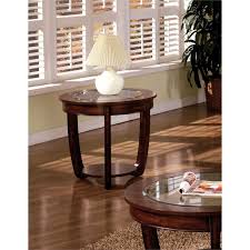 This is how i build a farmhouse style end table using only 2x4 construction lumber and 1x6's for the bottom shelf. Furniture Of America Tunton Wood Round End Table In Dark Cherry Walmart Com Walmart Com