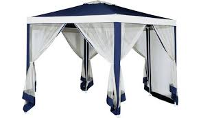 Maybe you would like to learn more about one of these? Buy Argos Home 4m Hexagonal Garden Gazebo With Side Panels Blue Gazebos Marquees And Awnings Argos