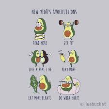 New Year S Resolutions With Avocado Cute Cartoon Drawings Avocado Art Cute Emoji Wallpaper