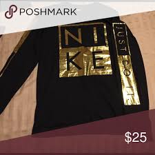 Maybe you would like to learn more about one of these? Long Sleeve Black Gold Nike T Shirt Nike Tshirt Nike Gold Long Sleeve