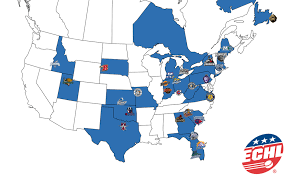 Echl map | east coast hockey league map and team logos. Exploring Echl Affiliates For Bruins 2019 2020 Season Black N Gold Hockey
