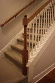 Closed Stringer Painted Rails With Carpet Steps Stair Remodel Stairs And Doors Floor Remodel