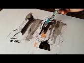 Abstract Painting / Ink & Acrylics on Paper / Demonstration - YouTube