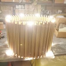 Pirinc Rengi Kaplama Mat Sari Brus 60cm Sarkit Avizelerin Stok Icin Uretimine Baslandi Brus Avizelerimizin Olculeri 60cm 80cm 100cm Avize Ampul Isiklar