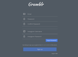 برنامج gramblr رفع الصور من الكمبيوتر الى انستقرام instagram agree forgot password
