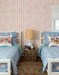 Maybe you would like to learn more about one of these? White Twin Beds With Blue Floral Bedding Transitional Girl S Room