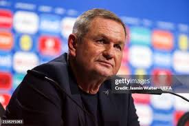 Matjaz Kek, Head Coach of Slovenia, speaks during a press conference...  News Photo