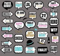 Photobooth 60th Birthday Photo Booth Props Free Printable 35 21st Birthday Photo Booth Prop Printables Black And White Modern Props Photobooth Selfies Speech Bubbles Faux Gold 21 Bday Party Birthday Photo Booths Birthday Props Photo Booth Props Birthday