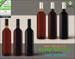 Blank Png Wine Bottle 6 Png Bottles With Red Wine White And Etsy Wine Bottle Wine Blank Wine Bottle