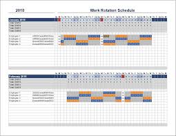When you divide the 168 hours in a week (7 days/week * 24 hours/day = 168 hours/week) by the 4 crews, you get a average of 42 hours/week. Free Rotation Schedule Template