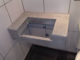 Bancada Para Pia Projeto 65x55x25cm Para Assentamento De Piso Ceramico Com Argamassa E Pia De Semi Encaixe Banheiro Pequeno Assentamento De Piso Piso Ceramico