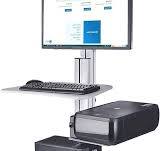Amazon.com: AW Medical Mobile Computer Cart Rolling PC Stand ...