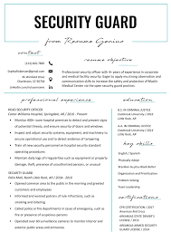 Contoh resume ringkas places to visit resume resume templates. Security Guard Resume Sample Writing Tips Resume Genius
