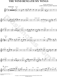 Jeff silbar, another songwriter, saw the title alone, and was inspired to write a song based on the phrase itself. Bette Midler The Wind Beneath My Wings Sheet Music Flute Solo In Bb Major Download Print Sku Mn0019281