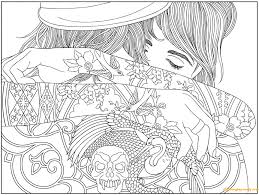 Maybe you would like to learn more about one of these? The Girl With The Tattoo Coloring Pages Hard Coloring Pages Coloring Pages For Kids And Adults
