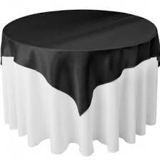 90 X 90 Polyester Black Table Overlay Smarty Had A Party Table Overlays Table Cloth Banquet Decorations