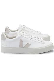 veja campo chrome free leather trainers white natural modesens