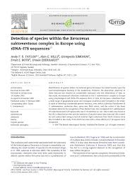 pdf detection of species within the xerocomus subtomentosus