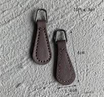 10Pcs/Set PU Leather Zipper Sliders Pull Head Backpack Apparel Accessories  for Pull Strap Pendant Cord Zipper DIY Apparel Sewing - AliExpress
