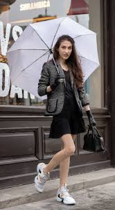 How To Wear Chunky Sneakers With Mini Skirt Brunette From Wall Street Summer City Fashion London Fashion Bloggers Fashion