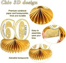 Whether dreaded or anticipated, it cannot be avoided! Buy 8 Pieces 60th Birthday Honeycomb Table Centerpieces Happy 60th Birthday Decorations Cheers To 60 Years Table Toppers For Sixty Years Birthday Party Favors Online In Vietnam B08jtxvm1r