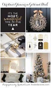 Black And White Christmas Decor Christmas Decorating Glittering In Black Gold Gold Christmas Decorations White Christmas Decor Gold Christmas
