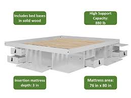 Maybe you would like to learn more about one of these? Memomad Bali Storage Platform Bed With Drawers King Size Off White Amazon In Furniture