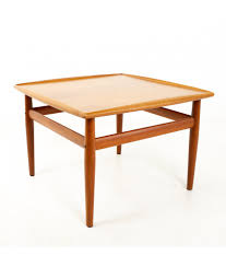 Pj 56b coffee table designed by grete jalk for p.jeppesen in denmark during the 1960s. Grete Jalk For France Son Mid Century Danish Teak Side Coffee Table With Brass Accents