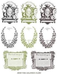 The graphics fairy for a huge range of beautiful vintage graphics. Free Printable Vintage Bookplates The Graphics Fairy Vintage Printables Book Plates Free Wedding Templates