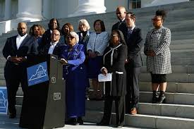 Sen. Mamie Locke, D-Hampton, speaks about the budget